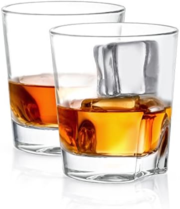 Joyjolt Carina kristalne naočare za viski, Staromodno staklo za viski 8,4 unce, Ultra Clear Crystal