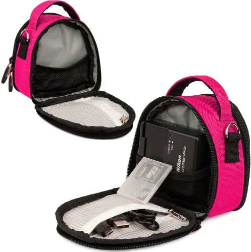 Pink siva Mini tanka putna torbica za nošenje digitalne kamere sa pretincem za dodatnu opremu za Canon PowerShot