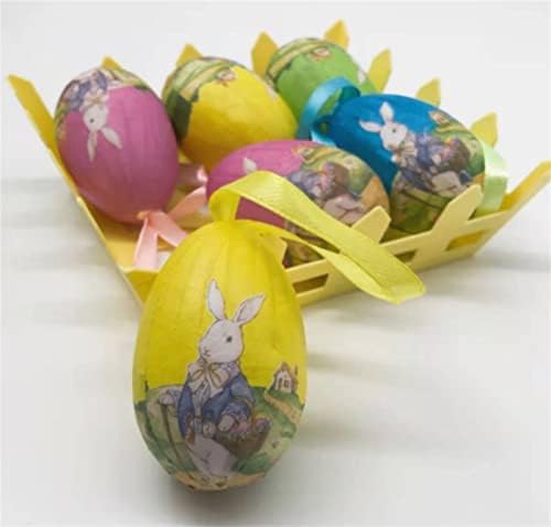 20kom Uskršnja obojena jaja viseća jaja dekorativna pena u boji papirne boje jaja i Uzorak nasumično