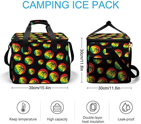 Palme na Jamajci izolovana torba prijenosni hladnjak za LED ramenski paket sa bočnim džepom za piknike