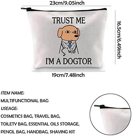 WCGXKO Dog doktor Vet tehnički poklon vjerujte mi Ja sam Dogtor novitet torbica sa patentnim