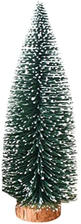 Doitool Božićno borovo drvo sa drvenim minijaturnim šumama boce četkica za boce za zimske sniježne minijaturne