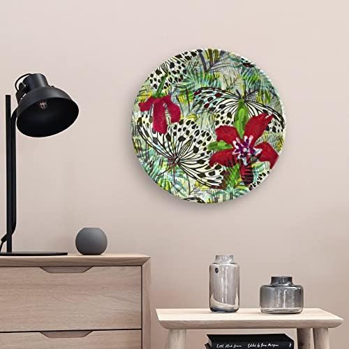 Tropsko leptir Cvijeće Dekorativne ploče Keramičke ploče Zidni viseći dekor sa postoljem za prikaz za uređenje