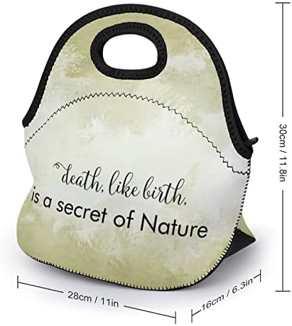 Izolovana torba za ručak za višekratnu upotrebu smrt, poput rođenja, je tajna prirode velika kutija za ručak