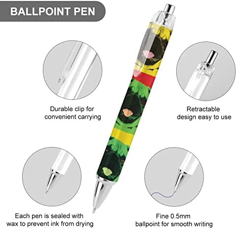 PUG POP ART Ponavljajući kvadrat Ispisano BallOpoint olovka uvlačiva lopta od 0,5 mm plave tinte olovke