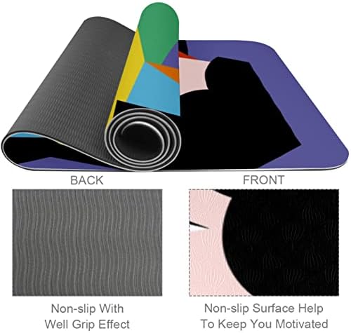 Dragon Sword Colorful Line Doodle Premium Thick Yoga Mat Eco Friendly Rubber Health & amp; fitnes