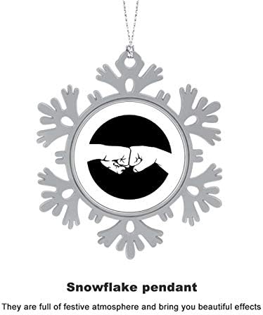 Bocaoying Fist Bump Božić Snowflake Ornamenti, 2 2 3D Snowflake Exquisite tema ukrasi, koristi