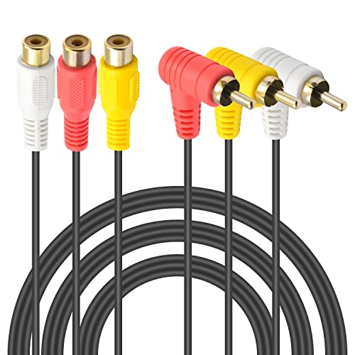 Duttek RCA kabel, kompozitni AV produžni kabel, 90 stupnjeva 3RCA muško za žensko produženje