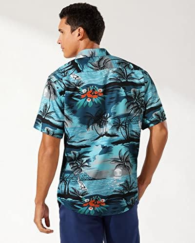 Muške Havajske Košulje Kratki Rukavi Ljetne Casual Tropske Košulje Cvjetni Dugme - Down Odmor