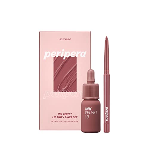 Peripera Ink The Velvet lip Tint and Liner Kit, Liquid Lip, lip Liner