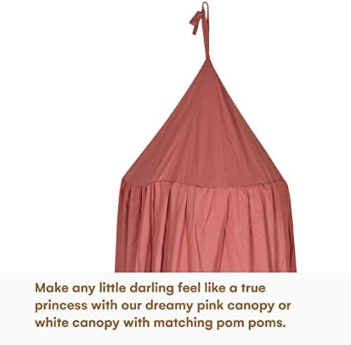 Zavjese s baldahinom za djevojčice-dekor spavaće sobe s krevetom-ružičasto-bijele zavjese s baldahinom princeze-mrežasta