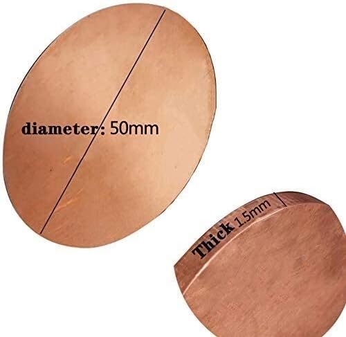 Mesing ploča bakarni disk Lim visoke čistoće okrugli krug materijali zakivanje alati za sečenje i sve vrste preciznih delova metalna bakrena folija