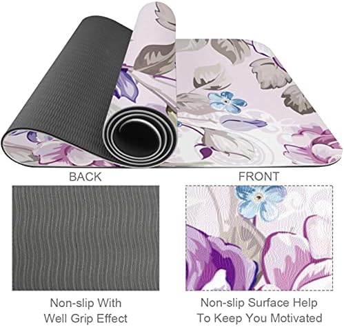 Siebzeh Flower Premium Thick Yoga Mat Eco Friendly Rubber Health & amp; fitnes non Slip Mat za sve vrste