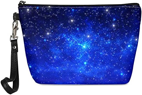 Wanyint Blue Galaxy toaletna torba sa zvjezdanim printom kozmetička torbica za šminkanje, toaletna