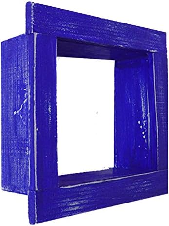 Kvadratna rezana / drvena sjenila / Drvena sjena zaslona - 6 x 6 - kraljevsko plava - ukrasna popričana nevoljena