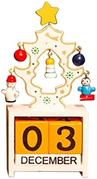 UPLZAM Božić Mini drveni kalendar Božić ukras ukras za dom Craft poklon