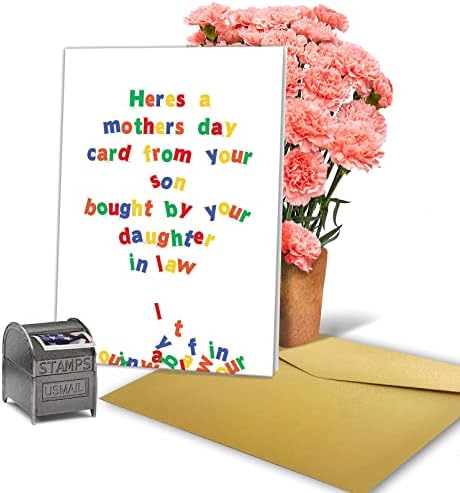 OJsensai Funny majke dan kartica od sina i kćer u Zakonu, majke dan pokloni od kćer u Zakonu, majke