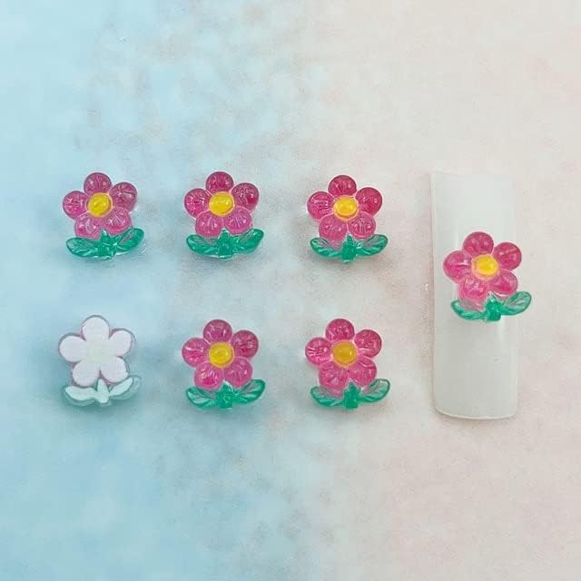 20kom smola cvijet nail designer Charms 8x9mm cvjetni oblik DIY Gems kamenje za ljetni manikir