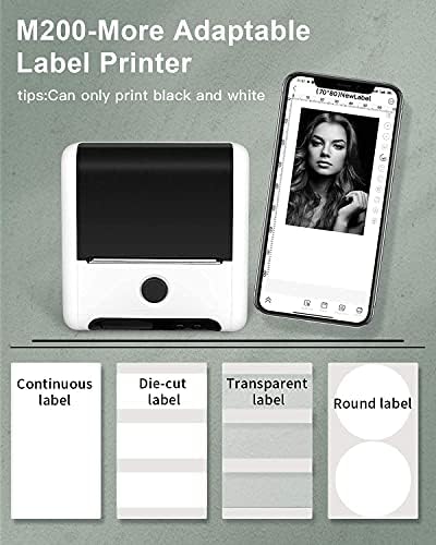 M200 Label Maker Machine-Prijenosni Bluetooth Thermal Label Maker Printer kompatibilan sa Android & amp; iOS,