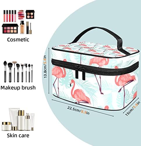 Flamingo Ljeto tropsko lišće za putovanje šminke za žene kozmetičke organizatore za toalet torba za pohranu