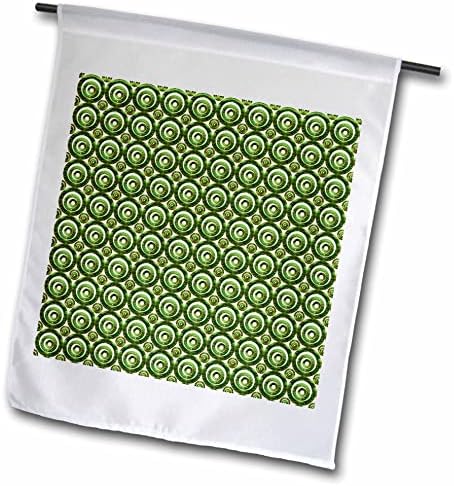 3Droza modernih zelenih krugova u krugovima Retro uzorak - zastave