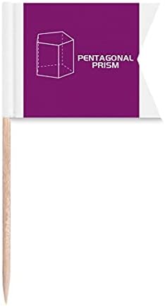 Matematički geometrijski prostor Peterokutna Prizma čačkalice zastave označavanje oznaka za party