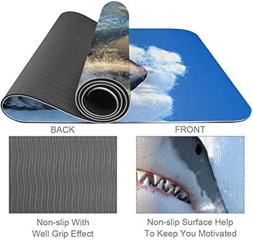 6mm Extra debela prostirka za jogu, Print Shark Pattern Eco-Friendly TPE prostirke za vježbanje Pilates