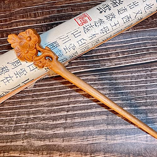 RIIPOO drveni štapići za kosu za žene, ručno rađeni Kineski štapići za kosu za aparat za duge