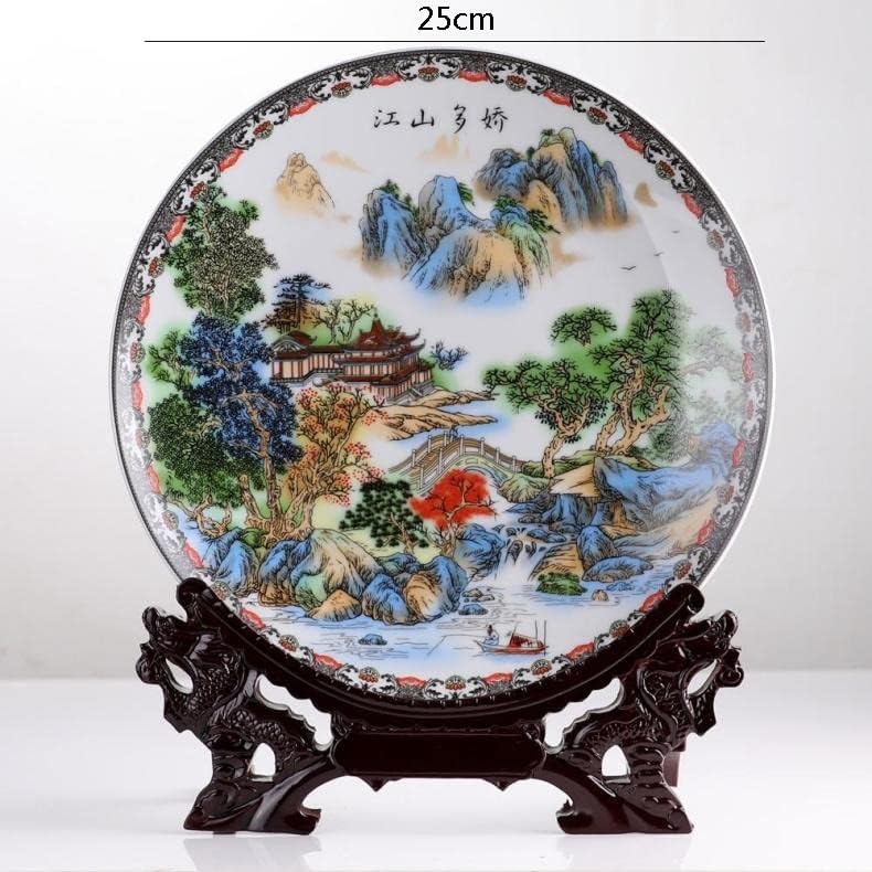 Geltdn Art Keramička ukrasna prekrasna krajobrazna ploča ploča za ukrašavanje ploča od drveta Porculanska ploča