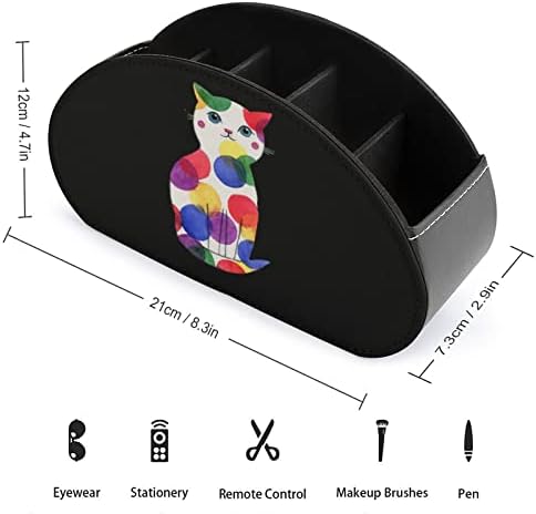 Šarena mačka TV držači za daljinsko upravljanje šminkanje Organizator box PU kožna kućna memorija