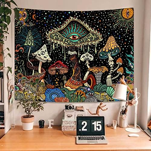 Yeoat gljive tapiserija Boemska tapiserija Boho estetski tapiseti zid viseći za spavaću sobu DEKOR DEKORA