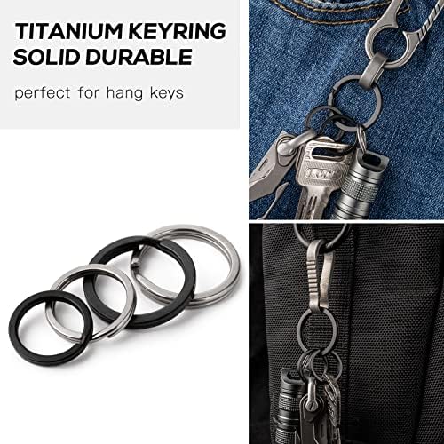 Prsteni ravnih ključa Split Titanium Key Chains Rings Metal Keychain Prstenje okrugli poticaji za kućne kancelarijske