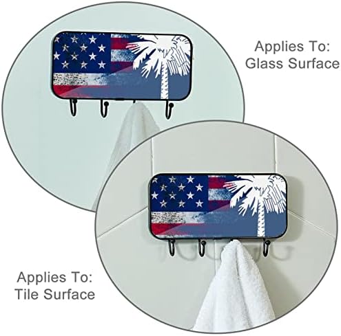 Zidne kuke za viseće komunalne kuke, palma zastava Sjedinjenih Država, kupatilo Kućice Kuhinja