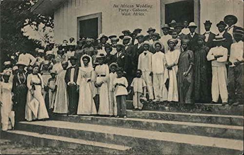 Afrička svadbena zabava - Gaboon, Zapadna Afrika Gabon Originalna antička razglednica