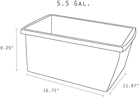 Storex 5,5 galon za pohranu bin - Organizator plastike za knjige i potrepštine, zelena, 6-pakovanje
