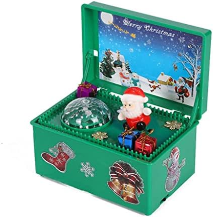 N / A Božićni stil Muzička kutija Prekrasna kreativna Santa Claus Decor LED muzička kutija za zabavu