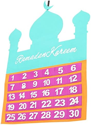 ABOOFAN 4kom za odbrojavanje zid Eid pokloni Ornament Advent dani kalendar Felt Mubarak Datum Festival