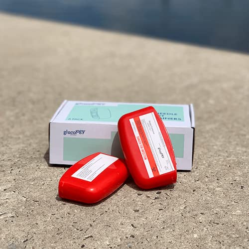 Red Glucology™ putni Sharps kontejner za odlaganje / posebno dizajniran za dijabetičke igle i test trake