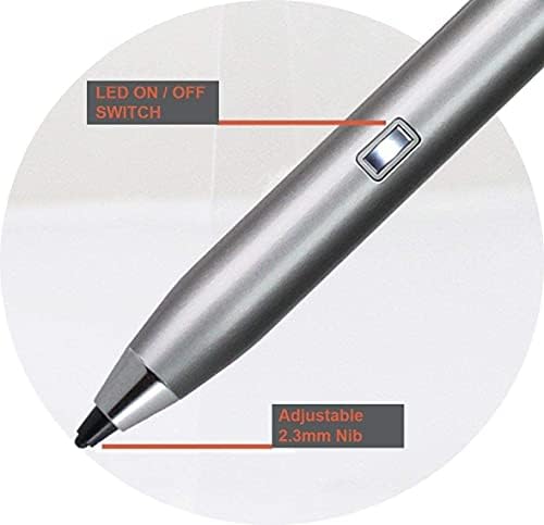 Bronel srebrna fina tačana digitalna aktivna olovka - kompatibilna sa ASUS Zenbook 17 preklopi OLED UX9702