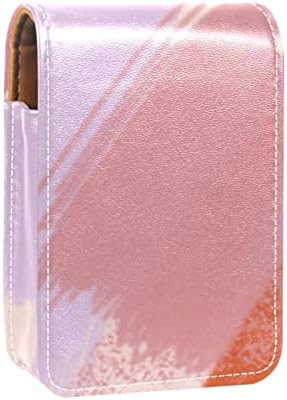 ORYUEKAN Mini torba za šminkanje sa ogledalom, torbica za kvačilo od umjetne kože, Pink Abstract Graffiti