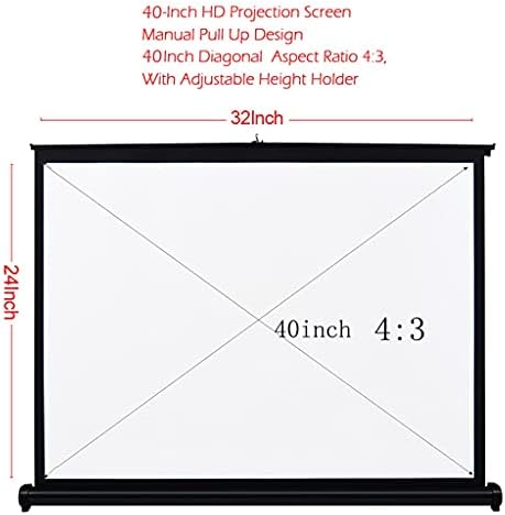 TWDYC 40-inčni HD projekcijski ekran Priručnik za izvuku sklopivi zaslon za projektovanje tablice