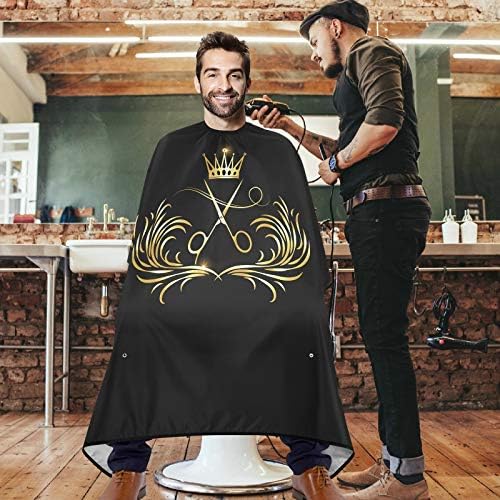 Visesunny Zlatni škare sa bravom kose za kozmetički salon Barber Cape antistatički ogrtač za kosu