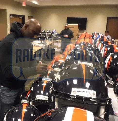 Terrell Davis potpisao Denver Broncos Speed full Size NFL kaciga sa HOF 17 NFL kacigama sa natpisom