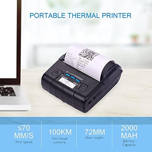 Prijenosni 80mm termo prijemni štampač ručni barkod štampač USB BT veza bežična podrška ESC / POS komanda