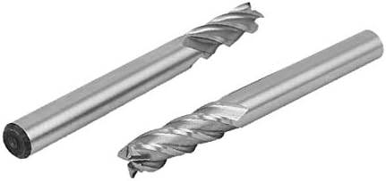 X-DREE 1/4 rezni prečnik 4 spiralne Flaute alat za rezač ravne bušaće rupe HSS-AL krajnji mlin Bit 2kom (1/4'