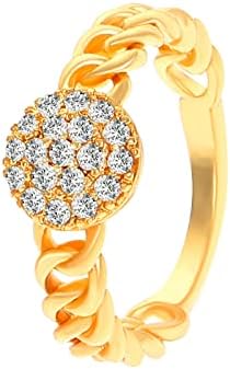 Obećaj prstenovi za žene okrugli simulirani dijamantni prsten za žene modni svijetlo luksuzni dizajn