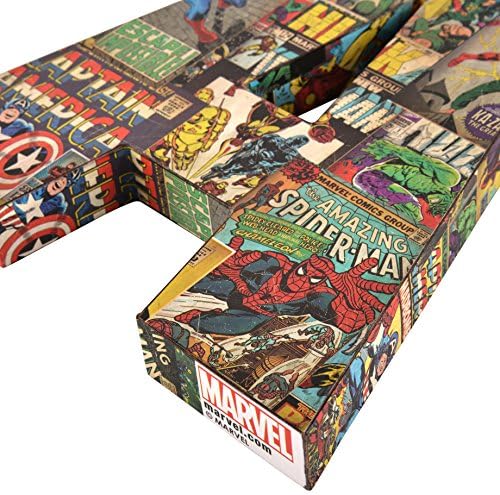 Marvel Retro 10 inča sa štampanim panelima i poklopcima stripova, Reciklirani MDF Drvo Abeceda pismo