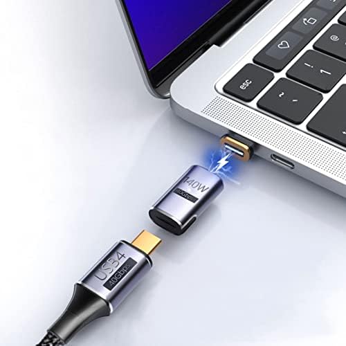Diariepietic Magnetic- USB C adapter, 40Gbps 24Pins Type-C priključak za USB3.1 140W PD punjač