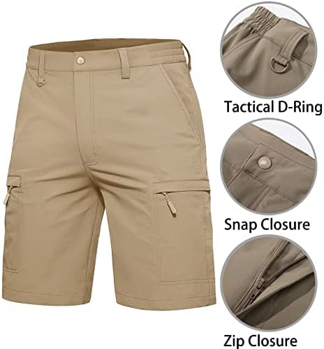 Tkaći za muške tacvasena Lagane kratke hlače za suhom suhom sa 5 džepova za planinarenje za golf ribolov