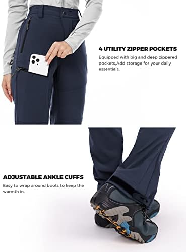 WESPORNOW Ženske-snježne pantalone za zimske vanjske ruke-vodootporne i vodootporne hlače sa džepovima